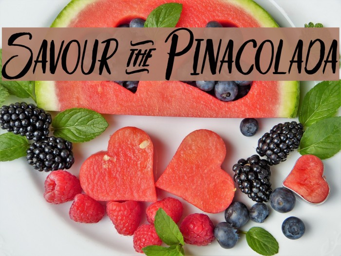 Savour&Pinacolada Font examples