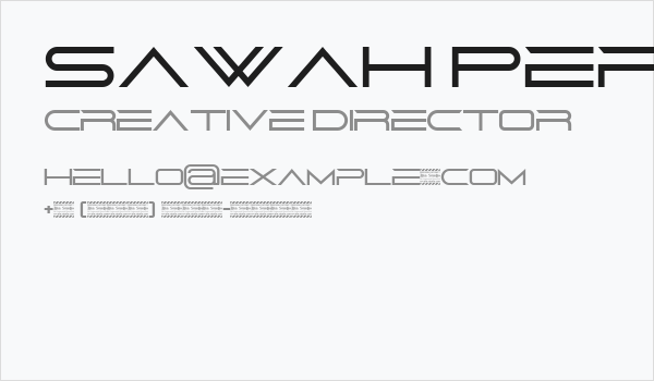 Sawah Personal Use Business Card