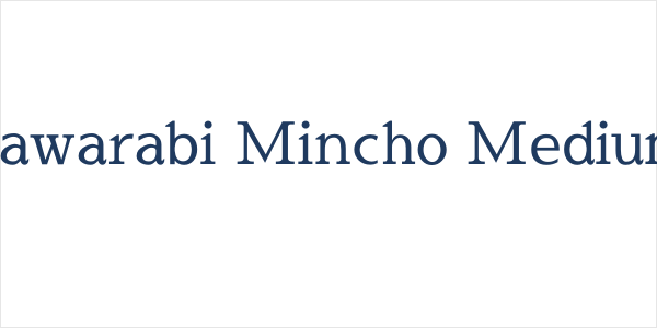 Sawarabi Mincho Medium Logo
