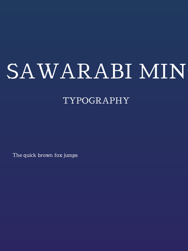 Sawarabi Mincho Medium Poster