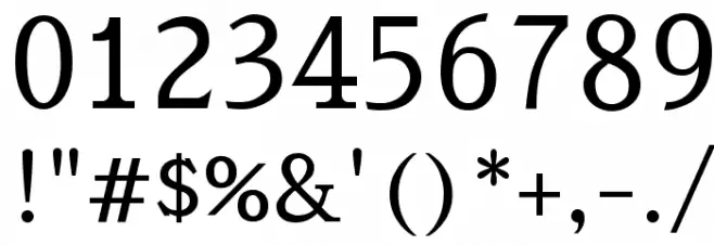 Sawarabi Mincho Font OTHER CHARS