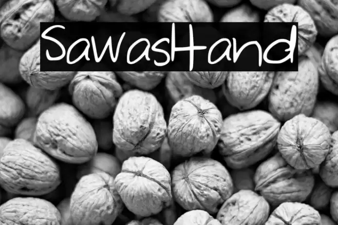 SawasHand Fonte examples