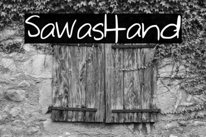 SawasHand Fonte examples
