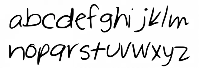 SawasHand Fonte MINÚSCULAS