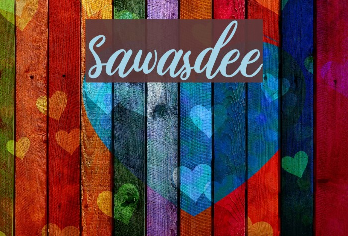 Sawasdee Font examples