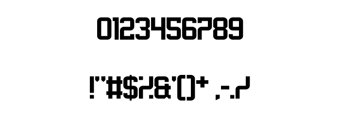 Sawchain Regular Font OTHER CHARS