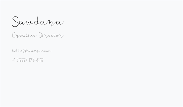 Sawdara Business Card