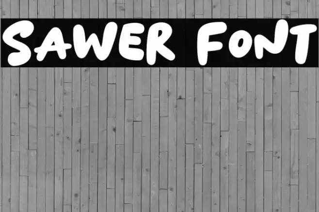 Sawer Font examples