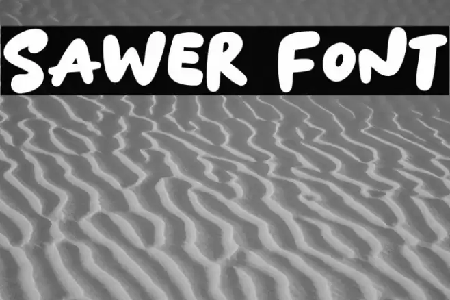 Sawer Font examples