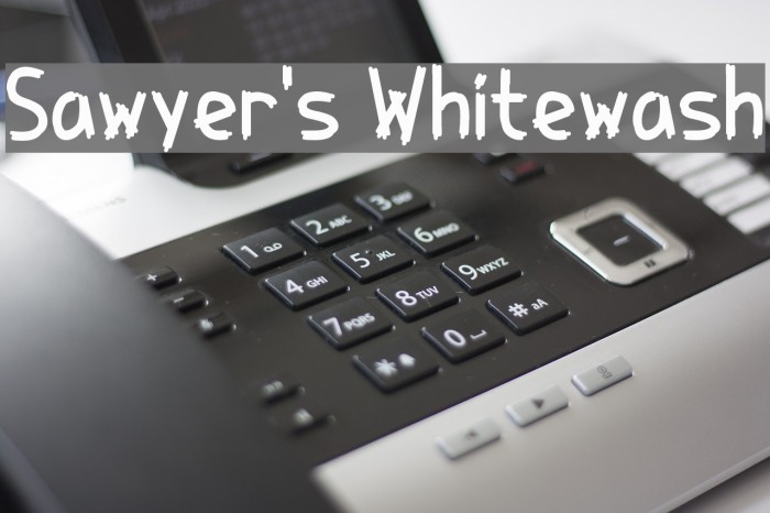 Sawyer's Whitewash Example 1