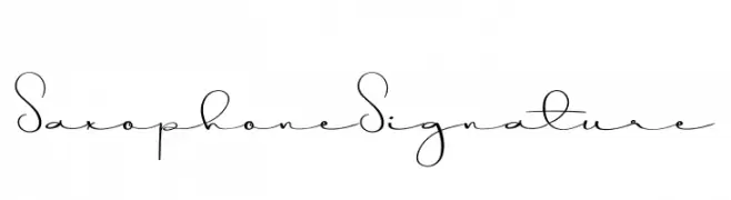 Saxophone Signature  フリーフォントのダウンロード