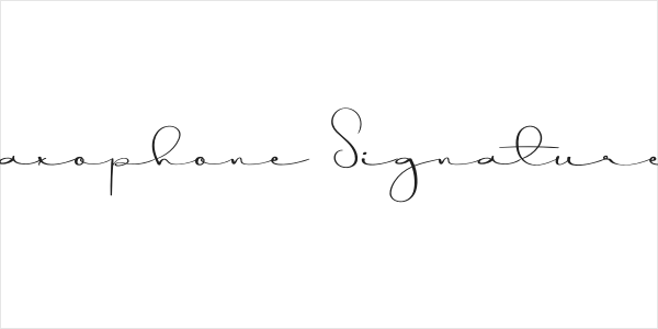 Saxophone Signature Logo