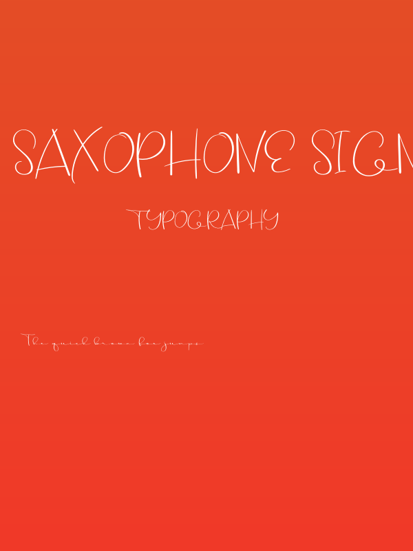 Saxophone Signature Poster
