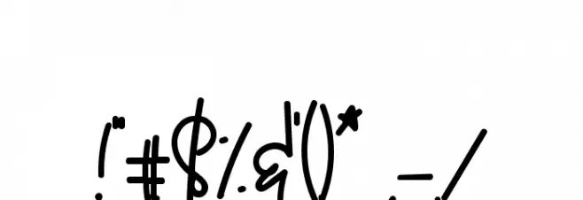 Saxophone Font OTHER CHARS