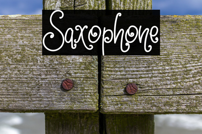 Saxophone फ़ॉन्ट examples