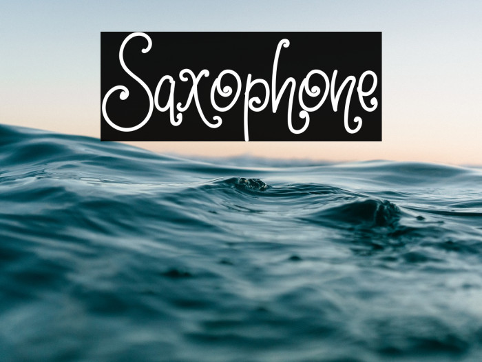 Saxophone फ़ॉन्ट examples