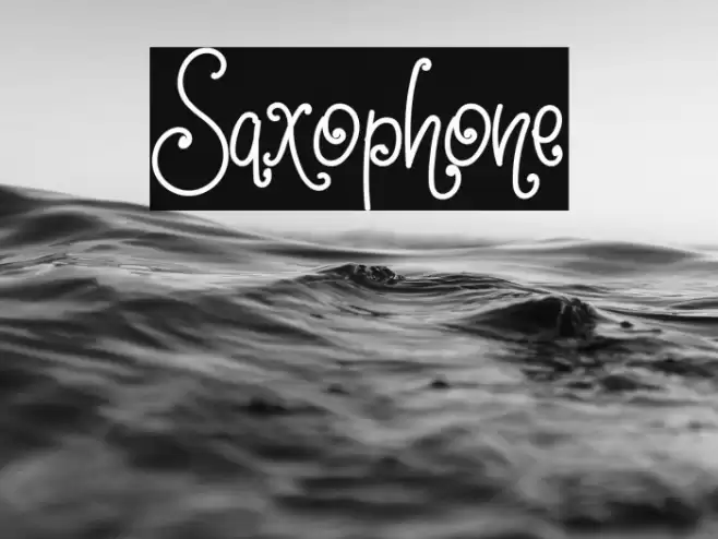 Saxophone Font examples