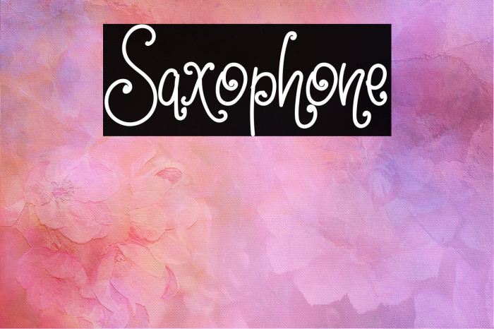 Saxophone फ़ॉन्ट examples