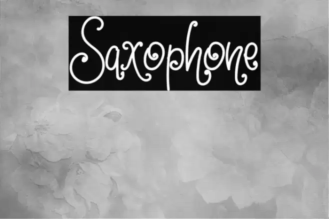 Saxophone Font examples