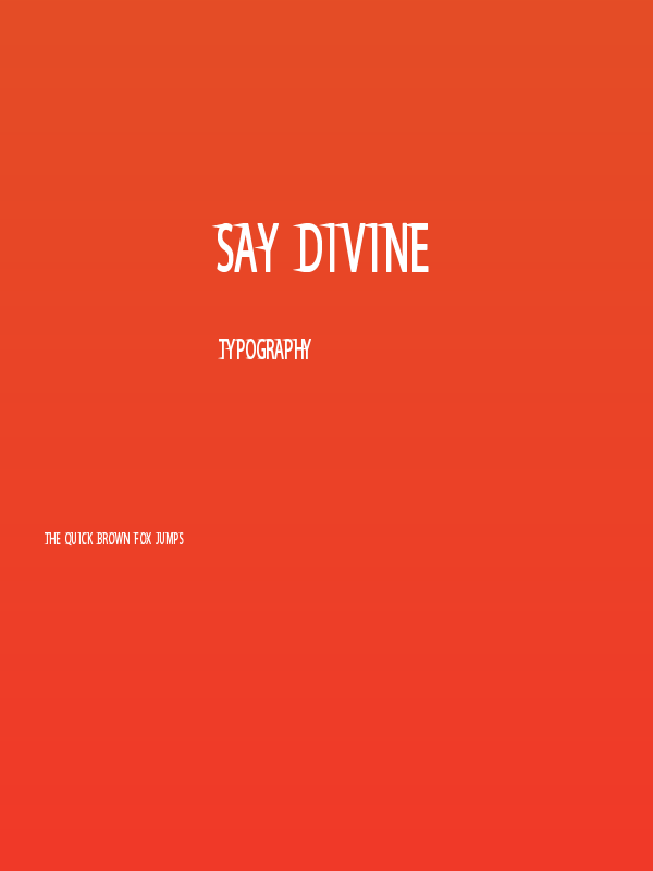 Say Divine Poster