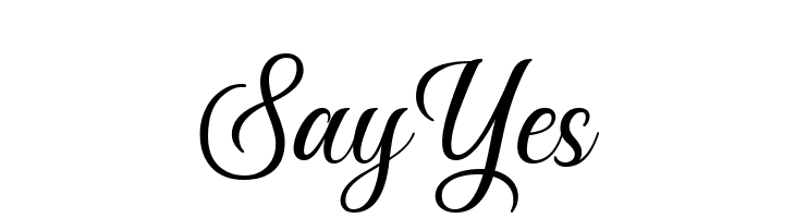 Say Yes  Free Fonts Download