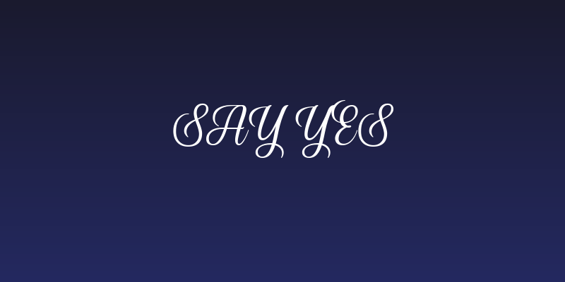 Say Yes Social Header