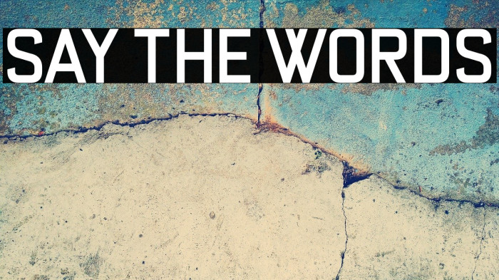 Say the Words Font examples