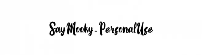 SayMooky-PersonalUse  Free Fonts Download