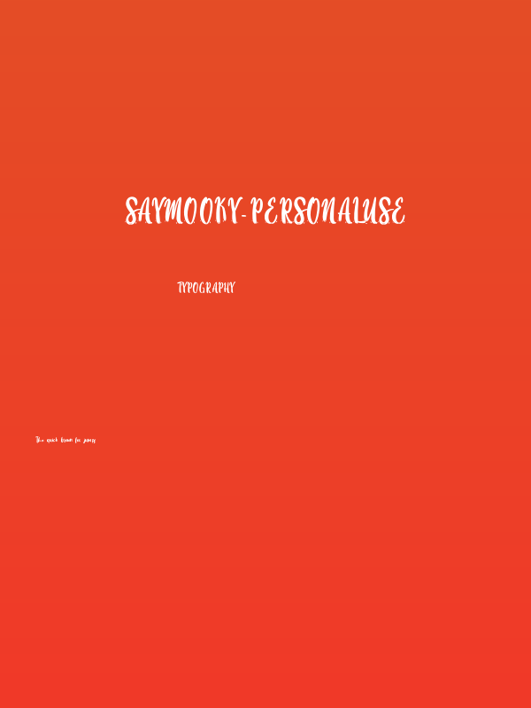 SayMooky-PersonalUse Poster