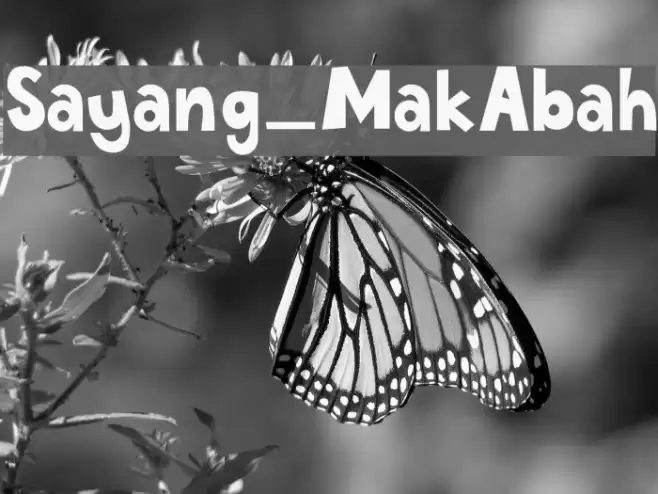 Sayang_MakAbah Font examples
