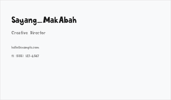 Sayang_MakAbah Business Card
