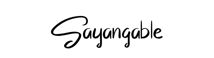 Sayangable  नि: शुल्क फ़ॉन्ट्स डाउनलोड