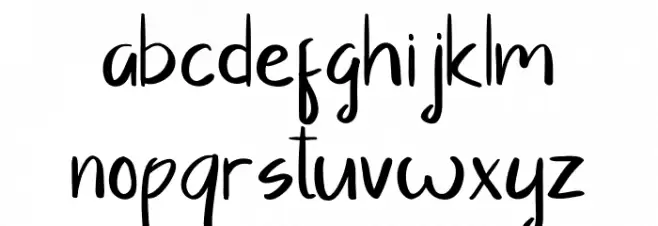 Sayangable Font LOWERCASE