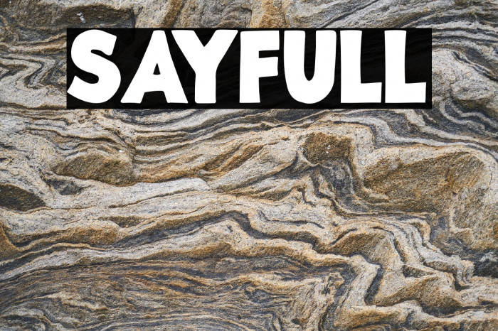 Sayfull Font examples