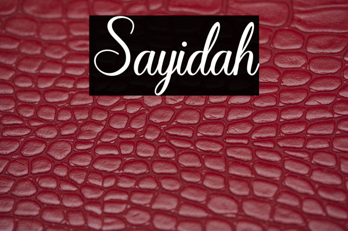 Sayidah Example 1