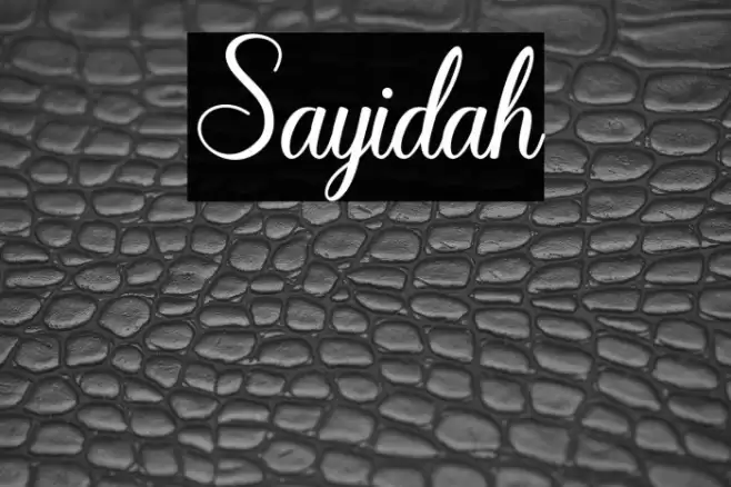 Sayidah Font examples