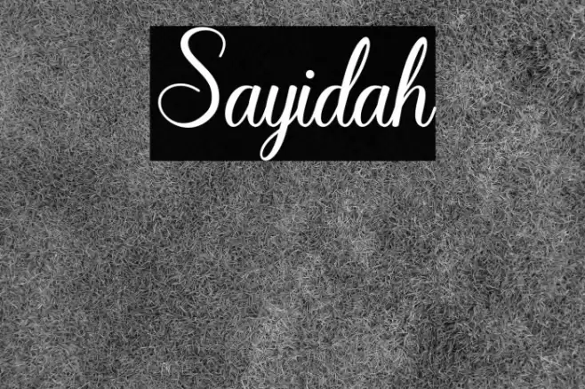Sayidah Font examples