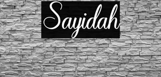 Sayidah Font examples