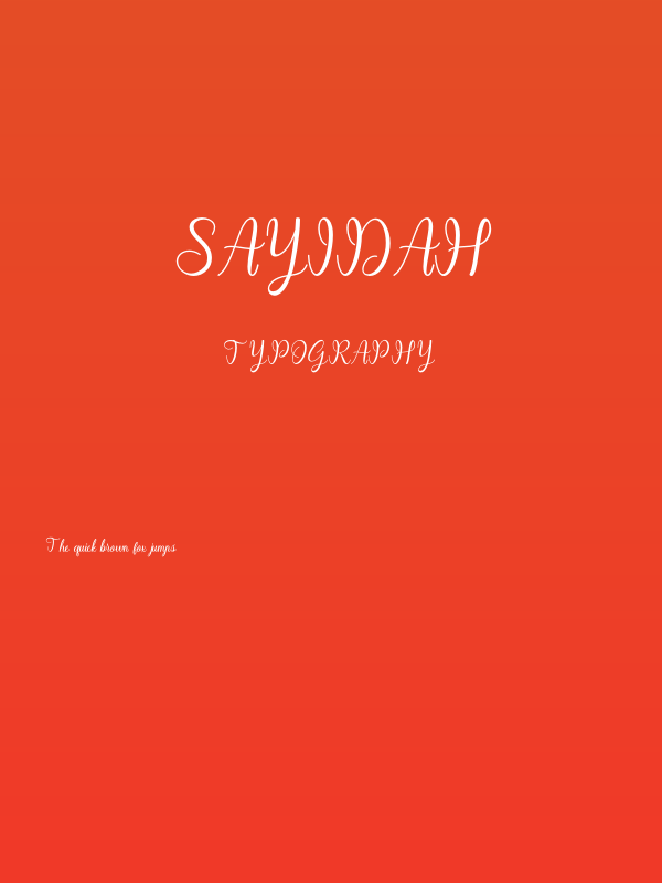 Sayidah Poster