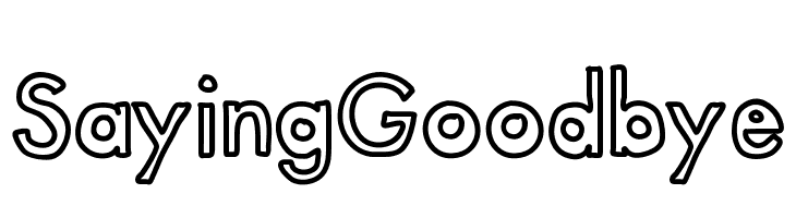 SayingGoodbye  Frei Schriftart Herunterladen