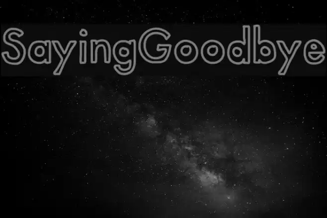SayingGoodbye خط examples