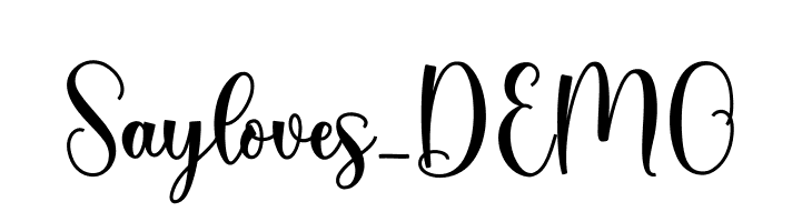 Sayloves_DEMO  font caratteri gratis