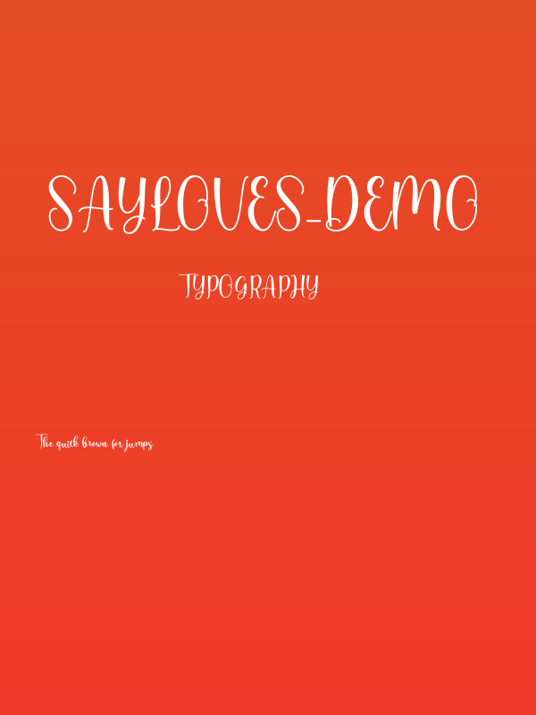 Sayloves_DEMO Poster