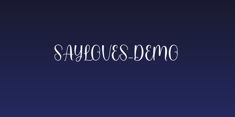 Sayloves_DEMO Social Header