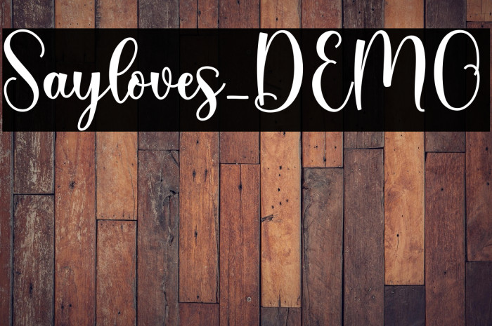 Sayloves_DEMO Example 1