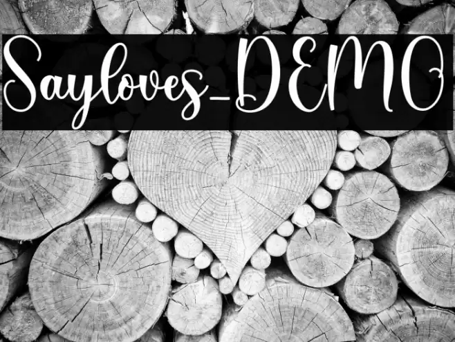 Sayloves_DEMO Font examples