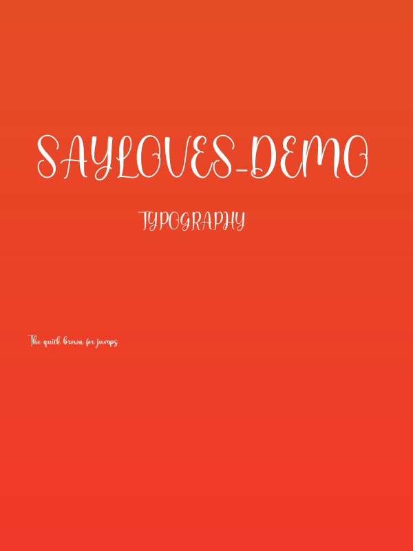 Sayloves_DEMO Poster