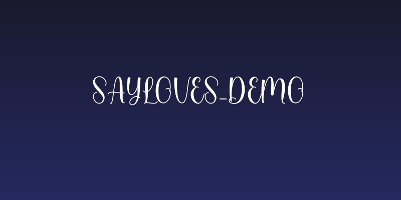 Sayloves_DEMO Social Header