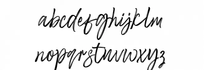 Sayodies Schriftart Kleinbuchstaben