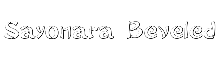Sayonara Beveled Font